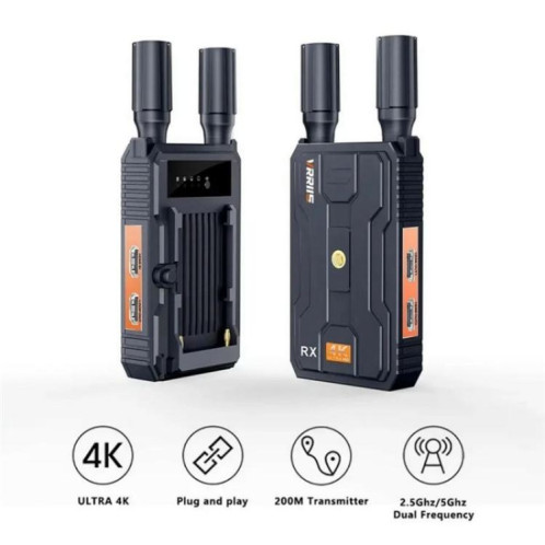 VRRIIS 097 Kit d'extension HDMI sans fil 4K HD vidéo, émetteur-récepteur audio vidéo sans fil, prise : SH5503488-08